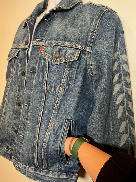 LEVI'S X JUSTIN TIMBERLAKE TRUCKER JACKET SzM, Leaves Sleeve Design