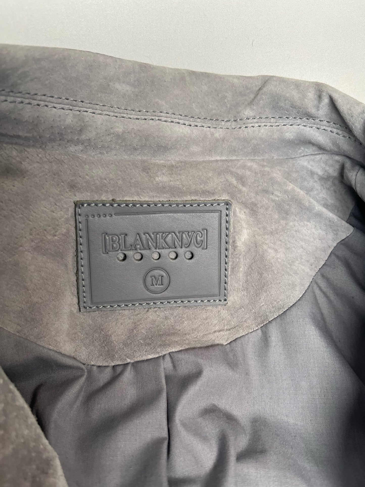 Blank NYC Cloud Grey Moto Jacket, Size Medium