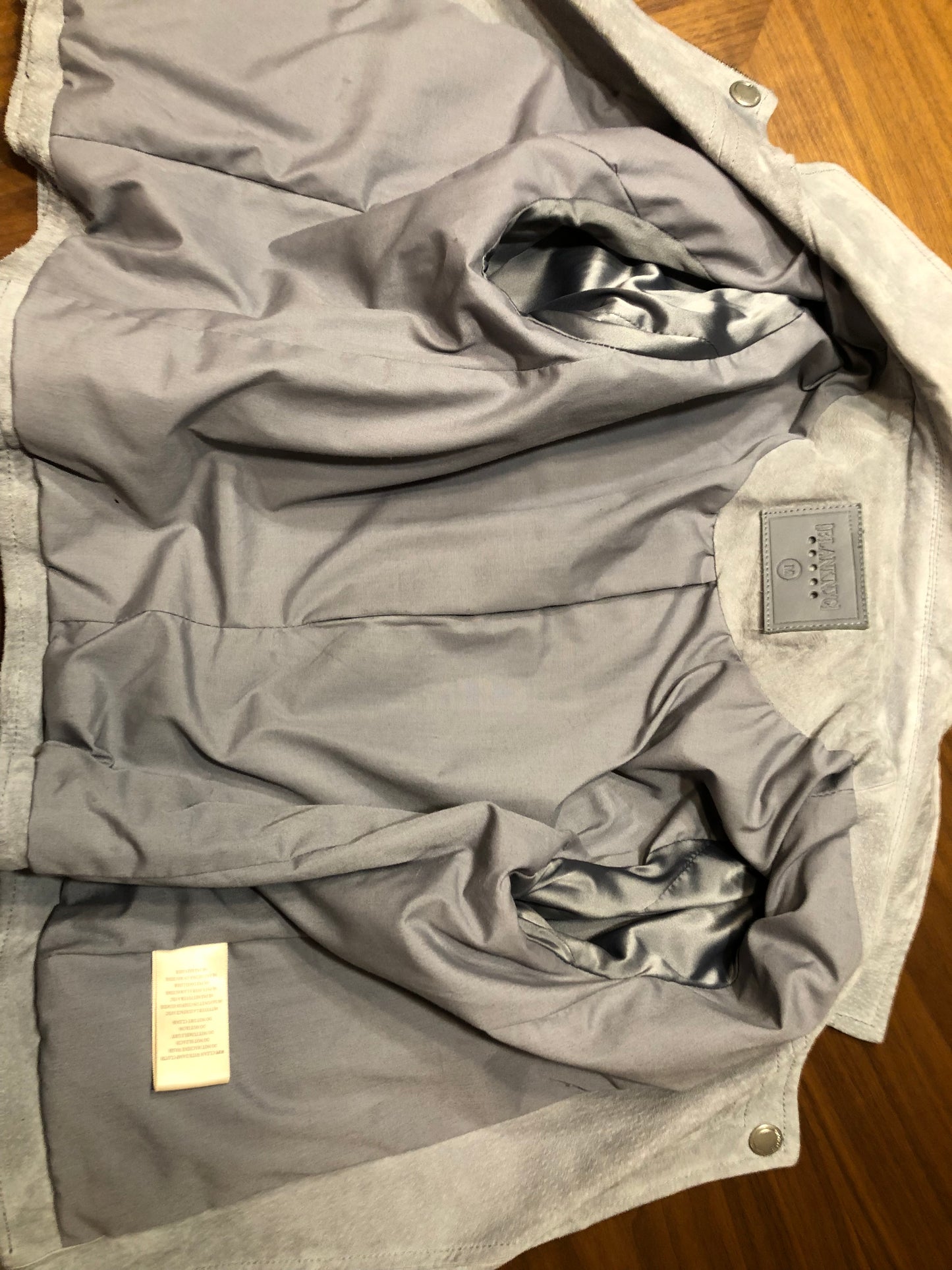 Blank NYC Cloud Grey Moto Jacket, Size Medium