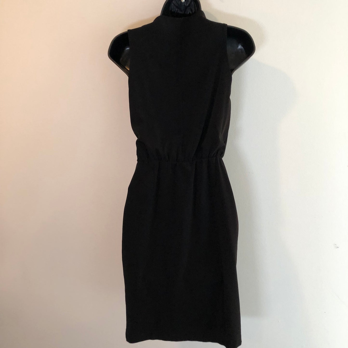 Alice + Olivia Cowl Neck Sleeveless Dress w/Metal Zip Side, Sz 0