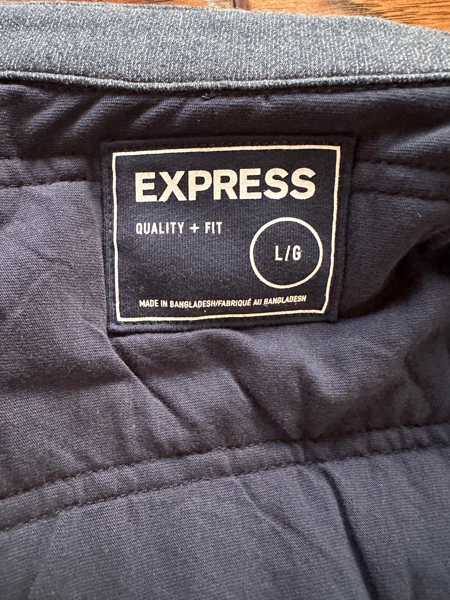 Express Men's Quilted Shirt Jacket in Navy, Size L